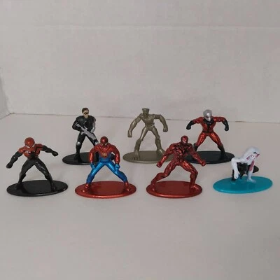 Marvel Nano Metal Figura Jada Paquete De 7 Mini Figuras De Metal Carnage Spider-Man Foto 1 de 4