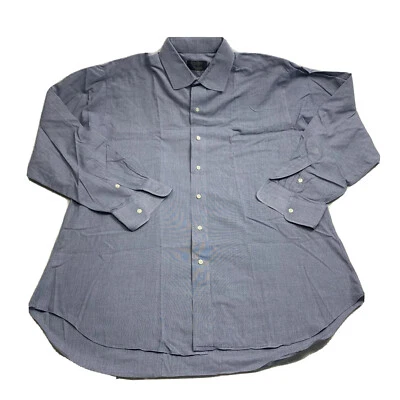 Gitman Bros Shirt Marvin Brown Dallas Men Sz Large 16/34 Button Blue L/S Cotton - Image 1 of 4