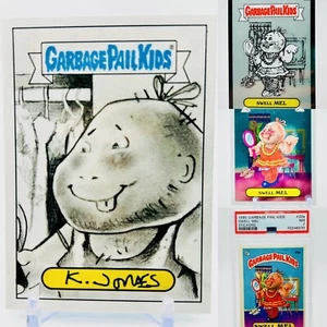 Garbage Pail Kids GPK Series 1 Swell Mel 20a PSA 7, Sketch, Pencil Art + Saphire - Picture 1 of 9