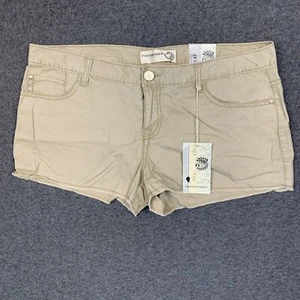 Inked Faded Shorts 14P NWT (36X2) Womens Khaki Hot Pants Mid Rise Beige - Picture 1 of 11