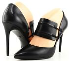 $200 KENNETH COLE New York WATER Black Leather Designer Fashion Pointed Pumps 9