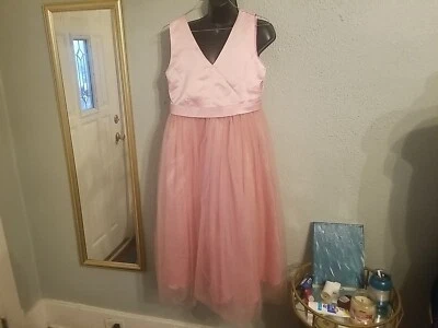 Big Girl пыльная роза атлас и тюль платье для официальных приемов новый без ЯРЛЫКОВ размер 170/14Y США.  - Изображение 1 из 4