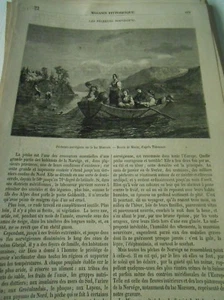 Les pêcheurs Norvégiens 1857 Gravure Print Article - Picture 1 of 1