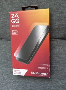 ZAGG Apple iPhone 15 Pro Max Glass EliteScreen Protector, 5X Stronger - Picture 1 of 2