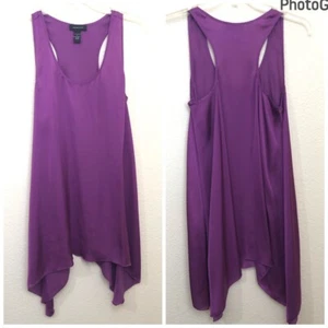 SPENSE Small Purple Sleeveless Racerback Asymmetrical Tunic Top Blouse NWOT - Picture 1 of 14