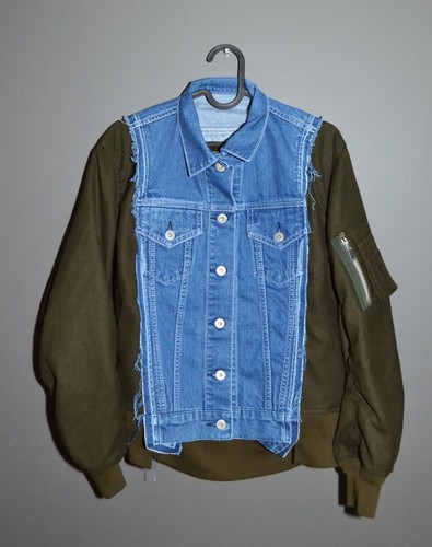 Giacca Sacai Hybrid Docking Switch Lana Denim S Oversize