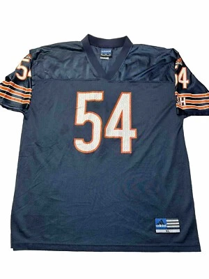 Camiseta deportiva de fútbol americano vintage mediana para hombre Adidas Chicago Bears Brian Urlacher #54 NFL Foto 1 de 4
