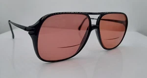 Vintage Luxottica 1390 Black Pilot Sunglasses Italy FRAMES ONLY - Picture 1 of 7