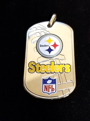 Эмалированный кулон жетон для собаки NFL Pittsburg Steelers серебристого цвета - Изображение 1 из 4
