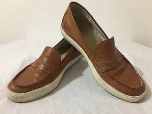 Bass 'Poppy' Loafers Slip-On Shoes Brown Leather Size 7M - Picture 1 of 12