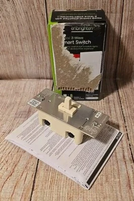 Enbrighten Z-Wave Plus v2 In-Wall Smart Toggle Switch, 700 Series NO FACEPLATE  - Image 1 of 4