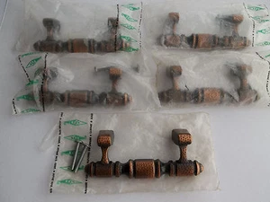 (5) Neu aus altem Lagerbestand JB Jaybee Schrank Knopf/Zug Kupfer gehämmert Oberfläche 3" in der Mitte - Bild 1 von 1