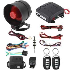 Sistema antirrobo de seguridad de alarma universal para coche con 2 mandos a distancia + sirena P7E8 - Imagen 1 de 11
