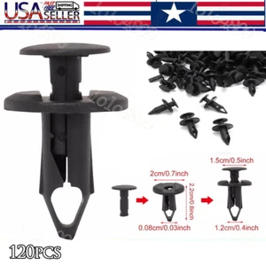 for Nissan Fender Bumper Clips 120pcs 8mm Push Rivets Plastic Retainer Kit - Bild 1 von 9