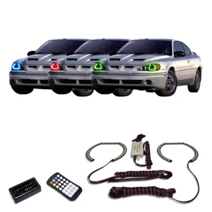 RGB Multi Color Bluetooth Headlight Halo kit for Pontiac Grand Am 95-05 - Picture 1 of 6
