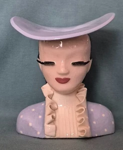 VINTAGE EHTF 5-5/8" BETTY LOU NICHOLS SMALL NELLIE HEAD VASE NEAR MINT SIGNED - Picture 1 of 12