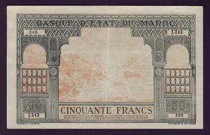 MOROCCO P-40. (1943) 50 Francs.. gVF - Picture 1 of 2
