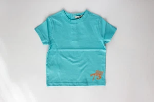 Camiseta azul de manga corta de niño (talla 12 meses) - Imagen 1 de 3