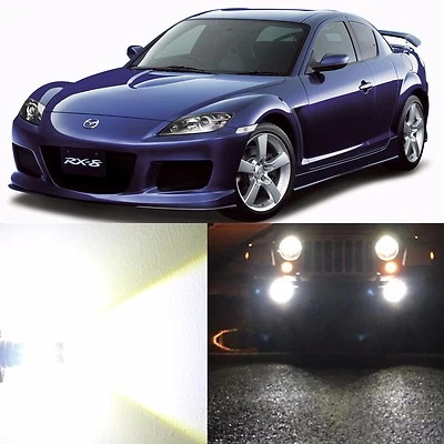 Alla Lighting Fog Light H11 Super Bright White LED Bulbs for 2004~08 Mazda RX-8 - Image 1 of 4