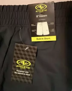 Men's Athletic Works DriWorks Shorts 3XL 48-50 Graystone 9" Inseam - Picture 1 of 5