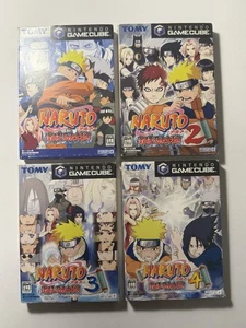 BOXED Naruto Clash of Ninja Gekitou Taisen 1 2 3 4 BUNDLE Set Japanese GameCube - Picture 1 of 16