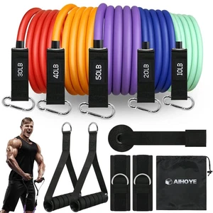 Heavy Resistance Bands Set for Working Out - Exercise Bands With Door Anchor ... - Picture 1 of 7