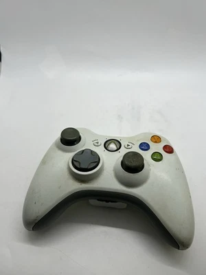 Microsoft Xbox 360 Wireless Controller Gamepad White Acceptable Tested - Image 1 of 4