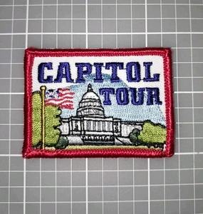 Capital TOUR State Fun Patch Crests Badges Girls Boys Scouts 1.75"×2.25" New - Picture 1 of 3
