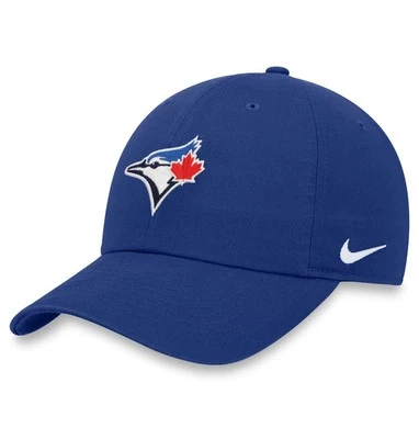 Toronto Blue Jays Nike Club Cap Royal Team Logo M/L Strapback White Swoosh Hat - Image 1 of 4