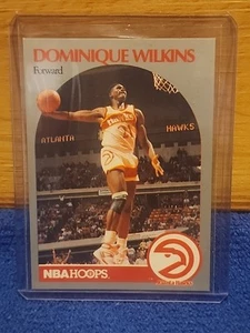 1990-91 NBA Hoops Basketball Card #36 - Dominique Wilkins - Atlanta Hawks - Picture 1 of 2