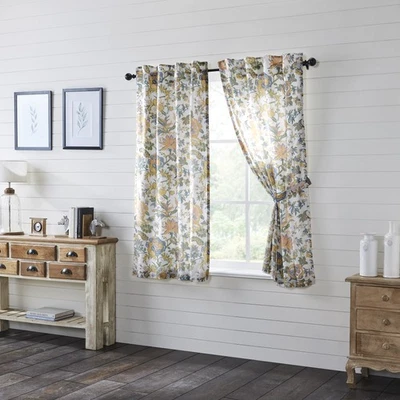 Conjunto de 2 cortinas de janela de algodão Panels Wilder Short Farmhouse 63x36 marcas VHC - Imagem 1 de 4