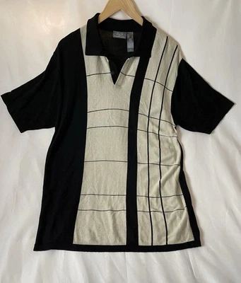 Men’s XL Crazy Horse A Clairborne Co. 1990s Short Sleeve Light Sweater Shirt VTG - Image 1 of 4