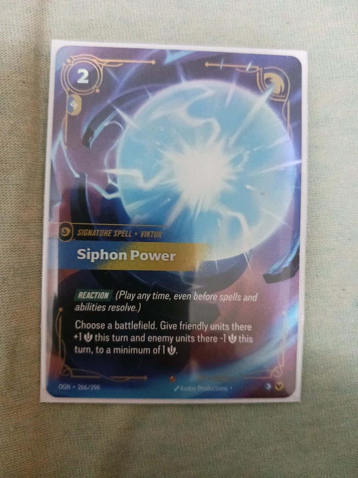 Riftbound Origins League Of Legends TCG Siphon Power #266 Foil Epic - Image 1 of 1