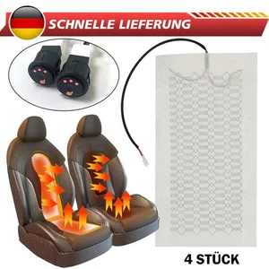 4 Pads Carbon Sitzheizung Universal Heizmatten Nachrüstsatz für PKW LKW Auto - Bild 1 von 15