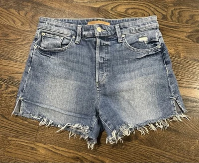 Joe’s Jeans The Smith High Rise Button Fly Distressed Raw Hem Cutoff Shorts W28 - Image 1 of 4