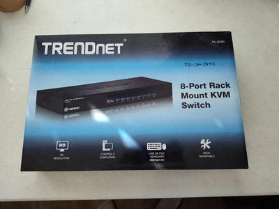 New, Unused TRENDnet  TK (TK803R) 8-Ports Rack-Mountable KVM switch PS/2 - Image 1 of 4