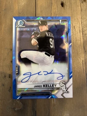 Jared Kelley 2021 Bowman Chrome 1st Rookie RC Auto Blue Cracked Ice White Sox 🔥 - Image 1 of 2