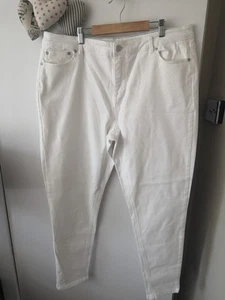 JOULES MONROE WOMEN'S WHITE SKINNY LEG COTTON MIX JEANS WITH STRETCH - Picture 1 of 16