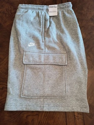 Nike Men's Sportswear Club Fleece Cargo Shorts Grey Sizes L NEW WITH TAGS! - Image 1 of 4