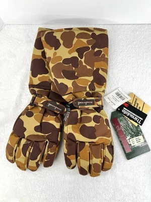 Field & Stream Waterproof Hunting Gauntlet Gloves Brown Camouflage Medium New - Image 1 of 4