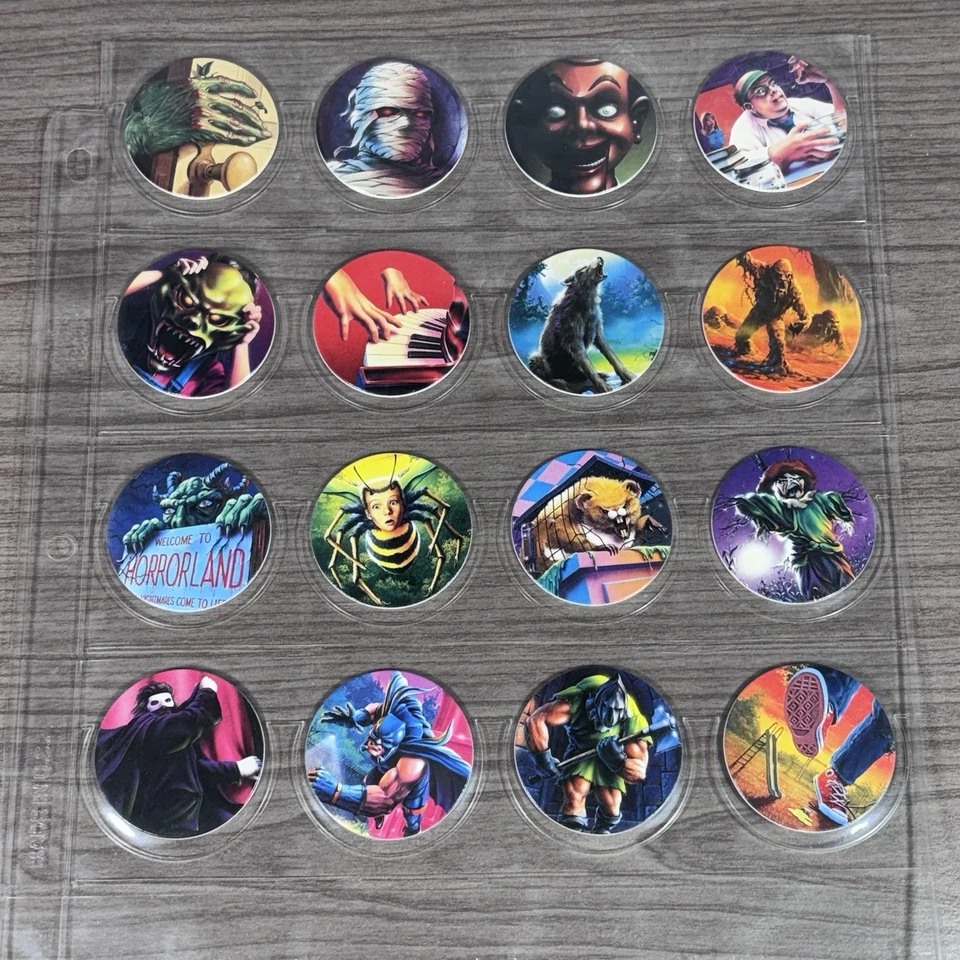 Lote De 16 Pogs Piel de Gosebumps 1995 REGALO COLECCIONABLE De Colección Foto 1 de 4