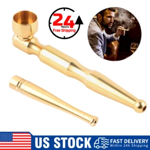 New Detachable Metal Tobacco Pipes Portable Brass Metal Smoking Pipe Gift Pipes - Picture 1 of 9