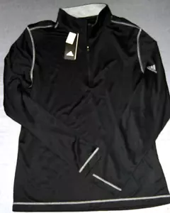 Adidas - Pullover leggero con zip 1/4 - protezione UPF 50 - logo - taglia M - nuovo - Foto 1 di 7