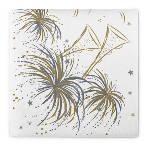 Serviette Silvester aus Linclass® Airlaid 40 x 40 cm, 12 Stück - Bild 1 von 9