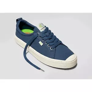NEW Cariuma Oca Low Top Lace Up Canvas Sneakers Shoes Navy Blue Unisex W5.5 M4 - Picture 1 of 7