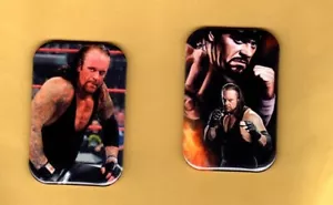 UNDERTAKER 2 MAGNETI O PULSANTI, PINBACK 2"X3" CON ANGOLO ARROTONDATO - Foto 1 di 5