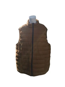 Swiss Tech Zippered Puffer Vest Tan Brown Men's Size:XL (46-48) 100% Polyester - Picture 1 of 16