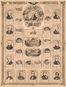 14445.Decor Poster print.Room wall art design.First U.S Presidents.History - Picture 1 of 1