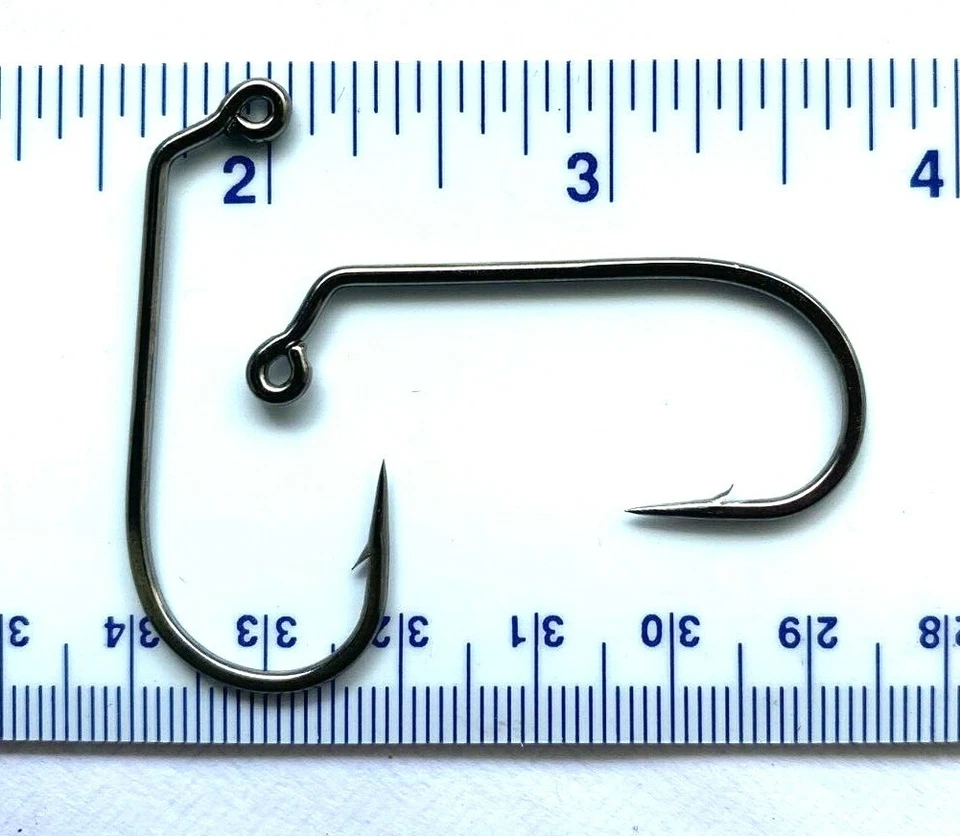MATZUO 100 GT 32824 2X Strength Black Nickel 60 Degree Round Bend Jig Hooks sz 3/0