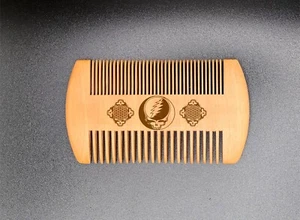 Grateful Dead Skull grabado láser madera barba peine pop regalo - Imagen 1 de 2